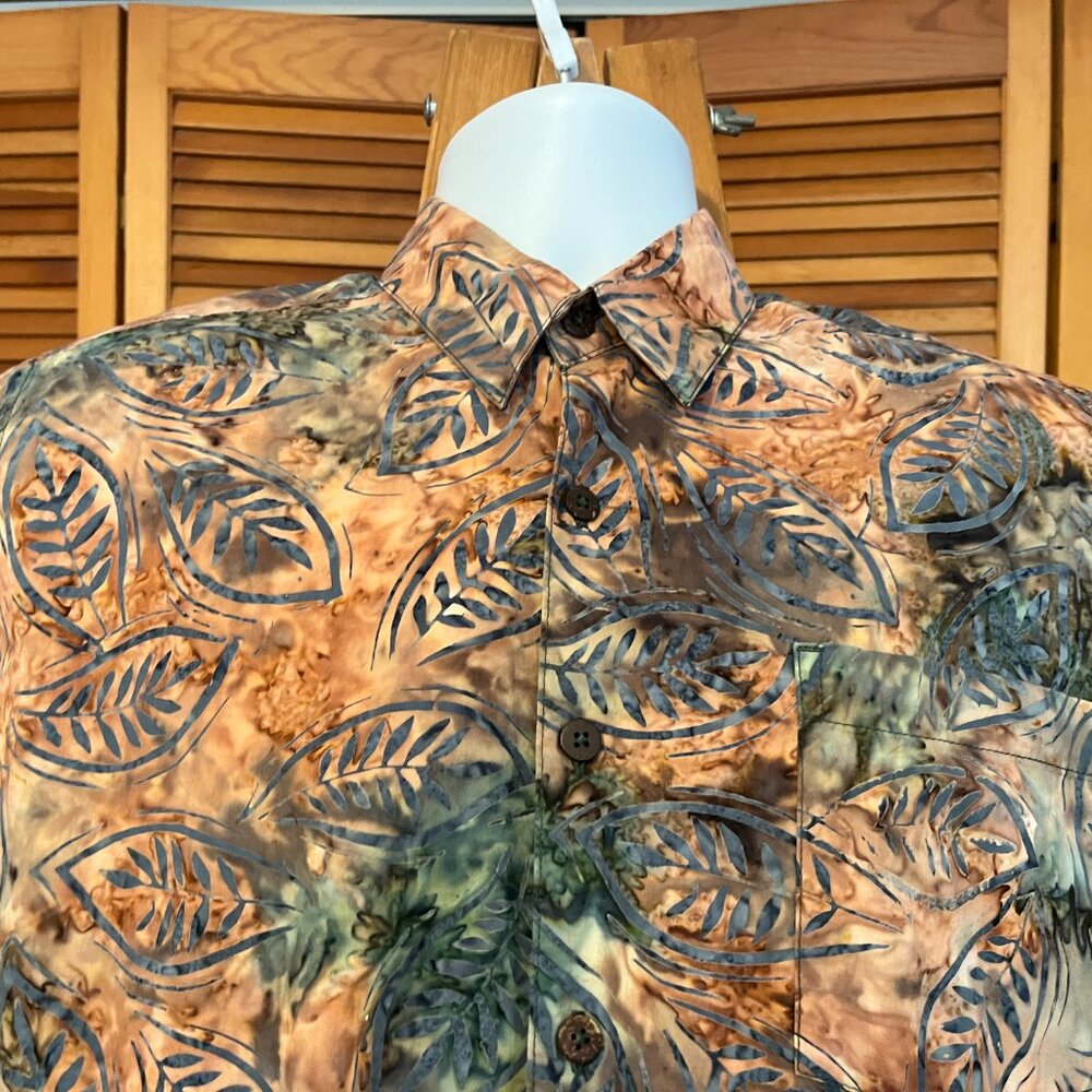 PETER HUNTINGTON BALI BATIK SZ SMALL SS HAWAIIAN SHIRT